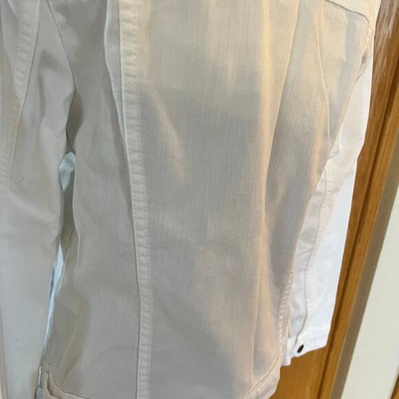 Kut from the Kloth  White Denim women’s large stretch jacket - Picture 6 of 12